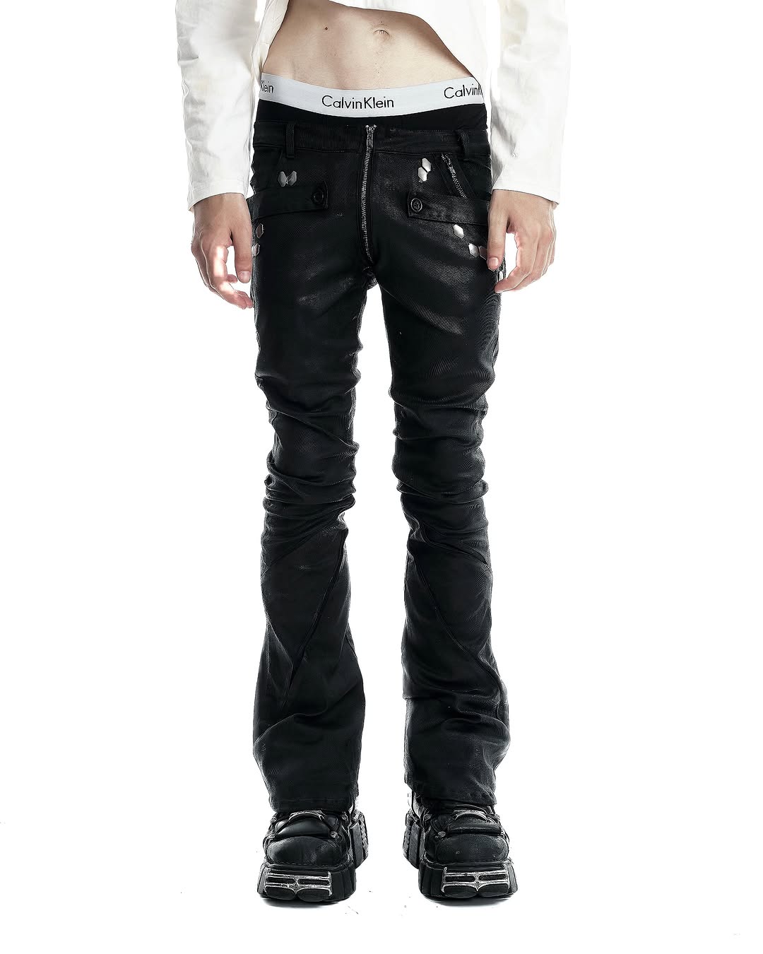 INERTIE Slim Stacked Trousers