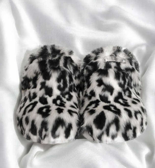 FAUX FUR CLOG - PANTHER
